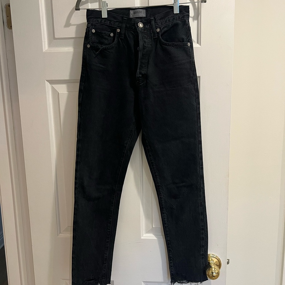 Agolde Women’s Straight Black Jeans